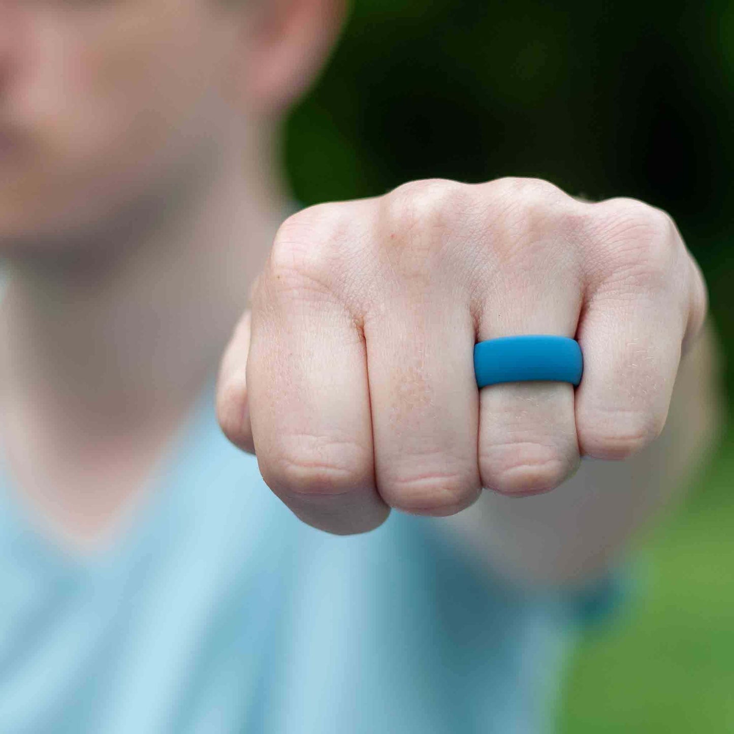 Heren Siliconen Ring - Blauw - FLEXD.